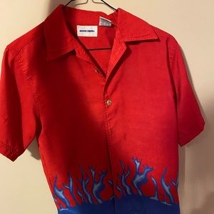 Trendy Flame Button Down